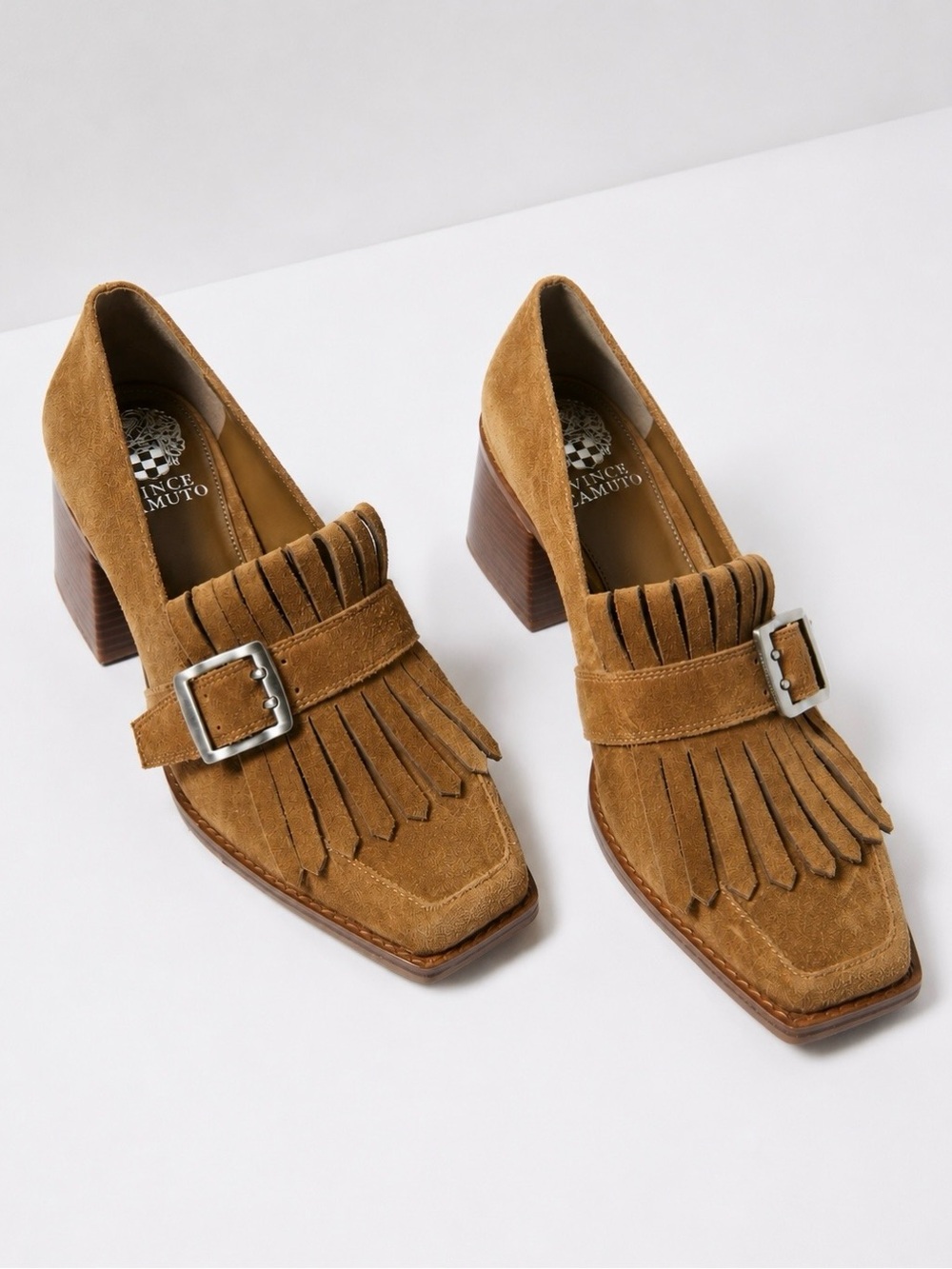 Evereve Vince Camuto Sedna Suede Heeled Loafers